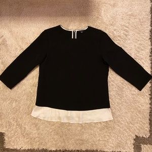Ann Taylor Black and White Blouse